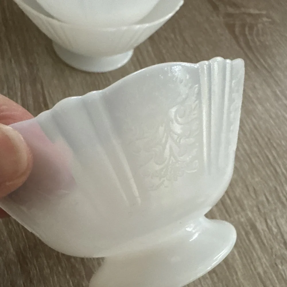 American Sweetheart, Monax ~ Set of 3 Sherbet Bowls ~ Macbeth Evans ~ Vintage